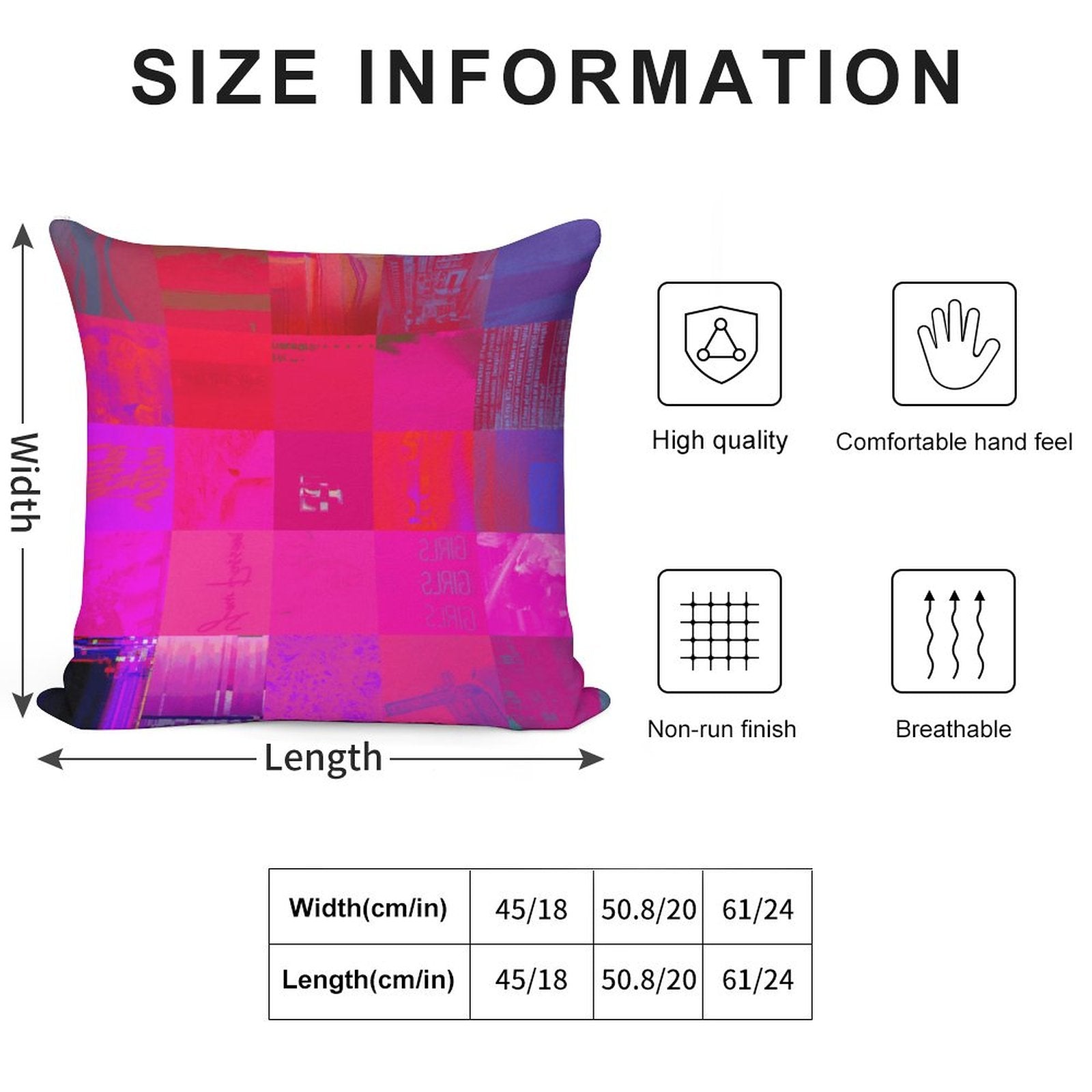 X-Ray Girls Glitch Art Grid Hot Pink Digital Distortion Ultra-soft Pillowcase